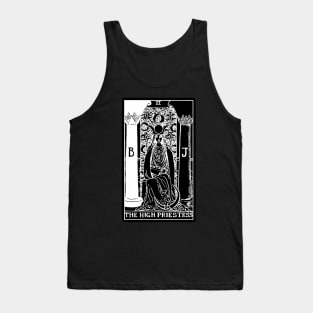 II. The High Priestess Tarot Card | Obsidian and Pearl Tank Top